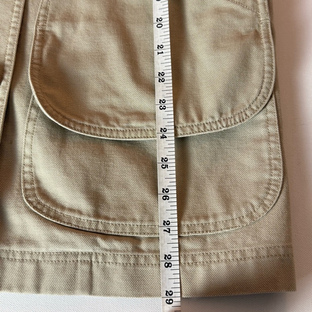 L.L.Bean Women’s Petite Small Canvas Chore Jacket Tan Barn Coat Cotton Utility - Picture 10 of 12